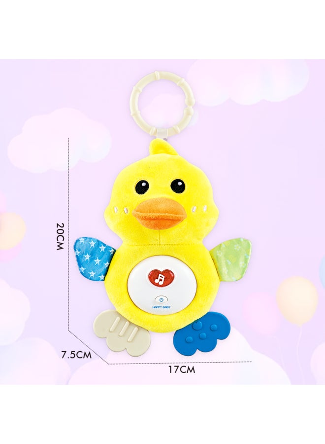 COGNIKIDS لعبة دمى بط مريحة للأطفال 0M+ | دمية موسيقية مضيئة ليلية مع أجنحة متموجة، حلقة عضاضة ووحدة موسيقية قابلة للفصل | لعبة صوتية مريحة للأطفال حديثي الولادة - Image 5