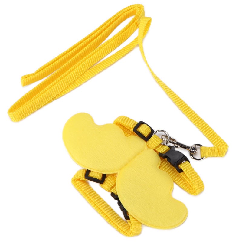 Yellow Small Pet Harness And Leash Set Elastic Breathable Cute Pattern For Outdoor - Image 2