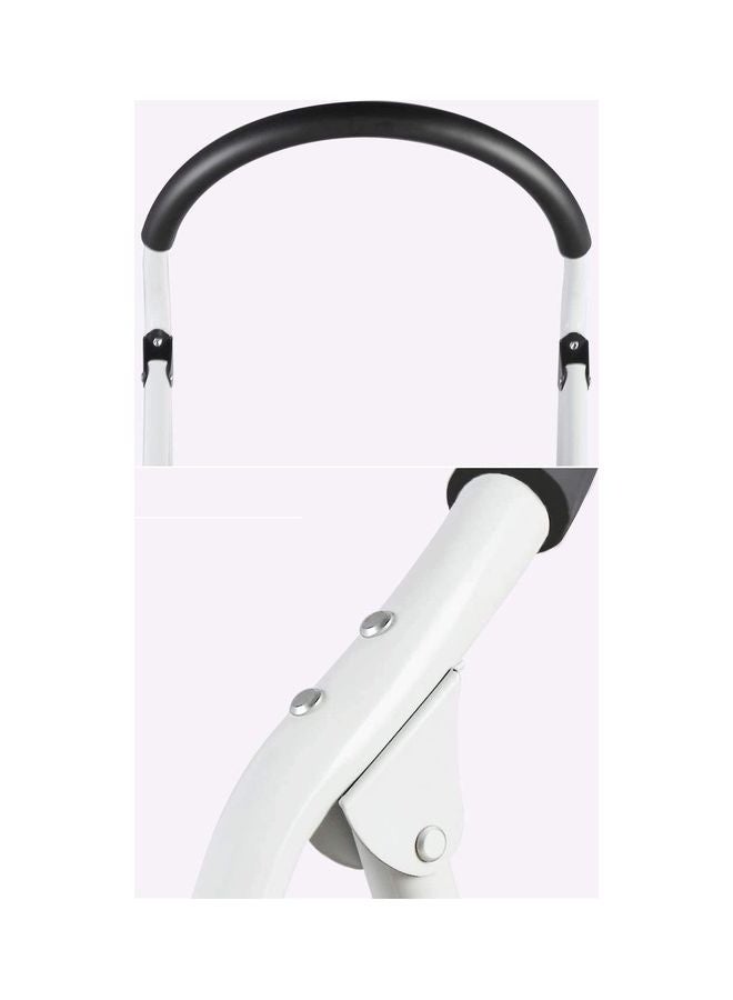 3-step foldable ladder white/black 109x67x47cm - Image 3
