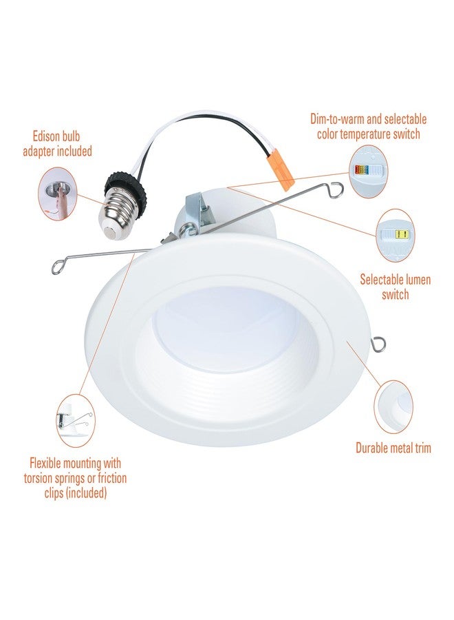 HALO RL 5/6-Inch LED Recessed Lighting Retrofit Trim with Selectable Lumens and Color Temperature - RL56LS9FSD2W1EWH - Image 5