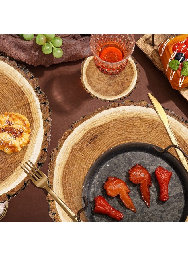 Geosar 200 Disposable Paper Placemats and Coasters Set Summer Hawaiian Luau Placemat with Coasters Outdoor Indoor for Greenery Jungle Dining Table Decoration Shower Birthday(Wood Grain) - Image 4