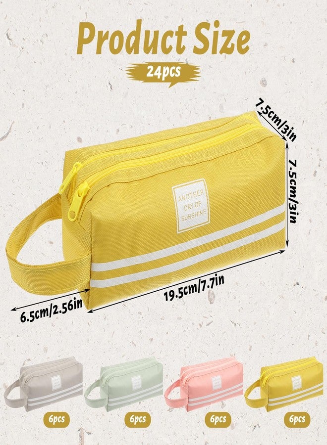 Caeuiciw 24 Pcs Cute Pencil Case Aesthetic Student Pencil Pouch Coin Pen Pouch Cosmetic Bag Office Stationery Organizer For Kids Teen School - Image 3