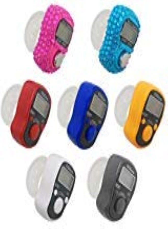 AKDC Afunta 7 Pcs Finger Counters - 5 Digital Led Electronic Finger Counter, Mechanical Manual Clicker Number Lap Tracker Counter - Diamond Shape - Image 4