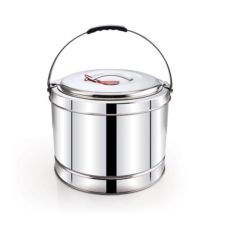 Praylady Stainless Steel Insulated Carry Hot Pot 7500 ML Silver - Image 1