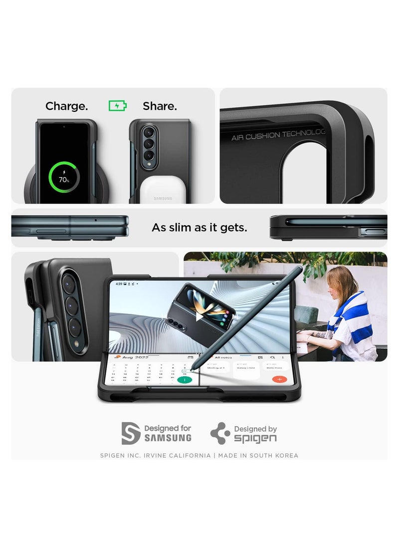 Spigen - Spigen Thin Fit P Case Designed for Samsung Galaxy Z Fold 4 5G (2022) - Black - Image 1