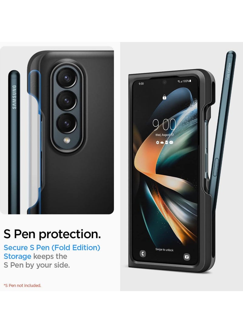 Spigen - Spigen Thin Fit P Case Designed for Samsung Galaxy Z Fold 4 5G (2022) - Black - Image 1