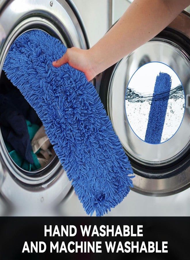 BeiLan 48 Inch Dust Mop Head: Replacement Medium Washable Commercial Mop Head - Sweeper and Janitorial Dust Head Replacement Blue - Image 3