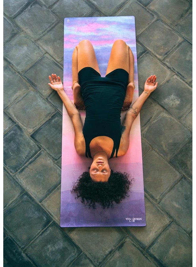 YOGA DESIGN LAB Combo Yoga Mat, Non-Slip, Mat/Towel, Good Grip with a Lot of Sweat, Natural Rubber, with Carry Strap (Breathe, 5.5 mm) - Image 5