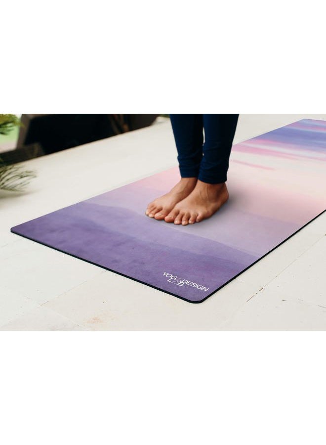 YOGA DESIGN LAB Combo Yoga Mat, Non-Slip, Mat/Towel, Good Grip with a Lot of Sweat, Natural Rubber, with Carry Strap (Breathe, 5.5 mm) - Image 4