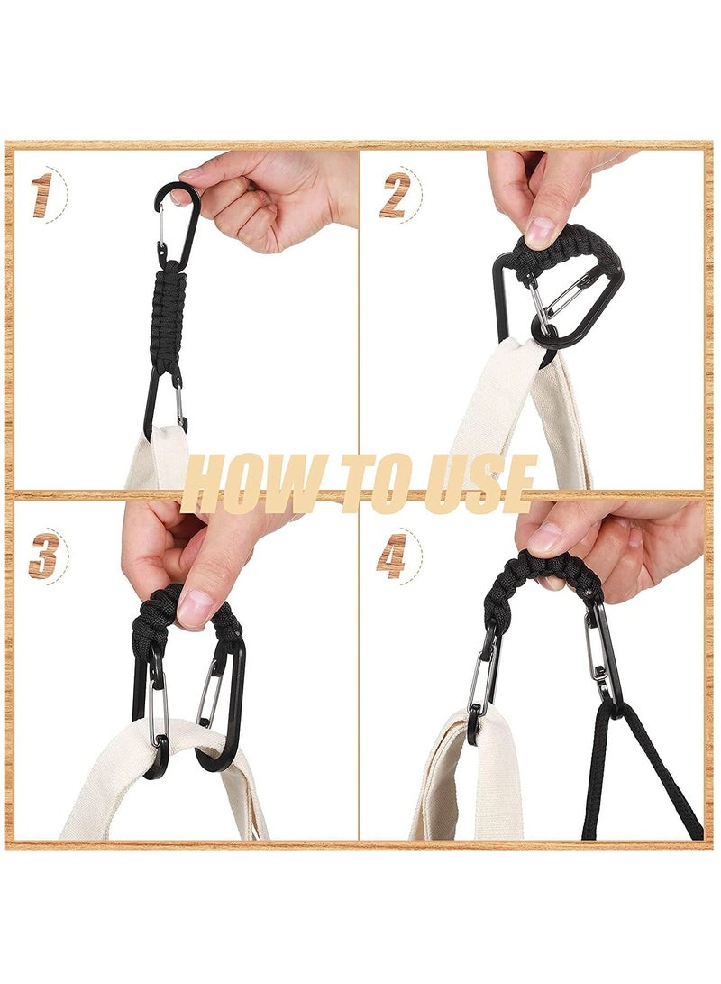 Y&D Keychains Quick Release Braided Lanyard Woven Clips Key Clip for Boys Girls Men Women, Hanger with Chain Hooks Stroller Hook Holder Water Bottle Keys Backpack Tools(5 Pieces) - Image 3