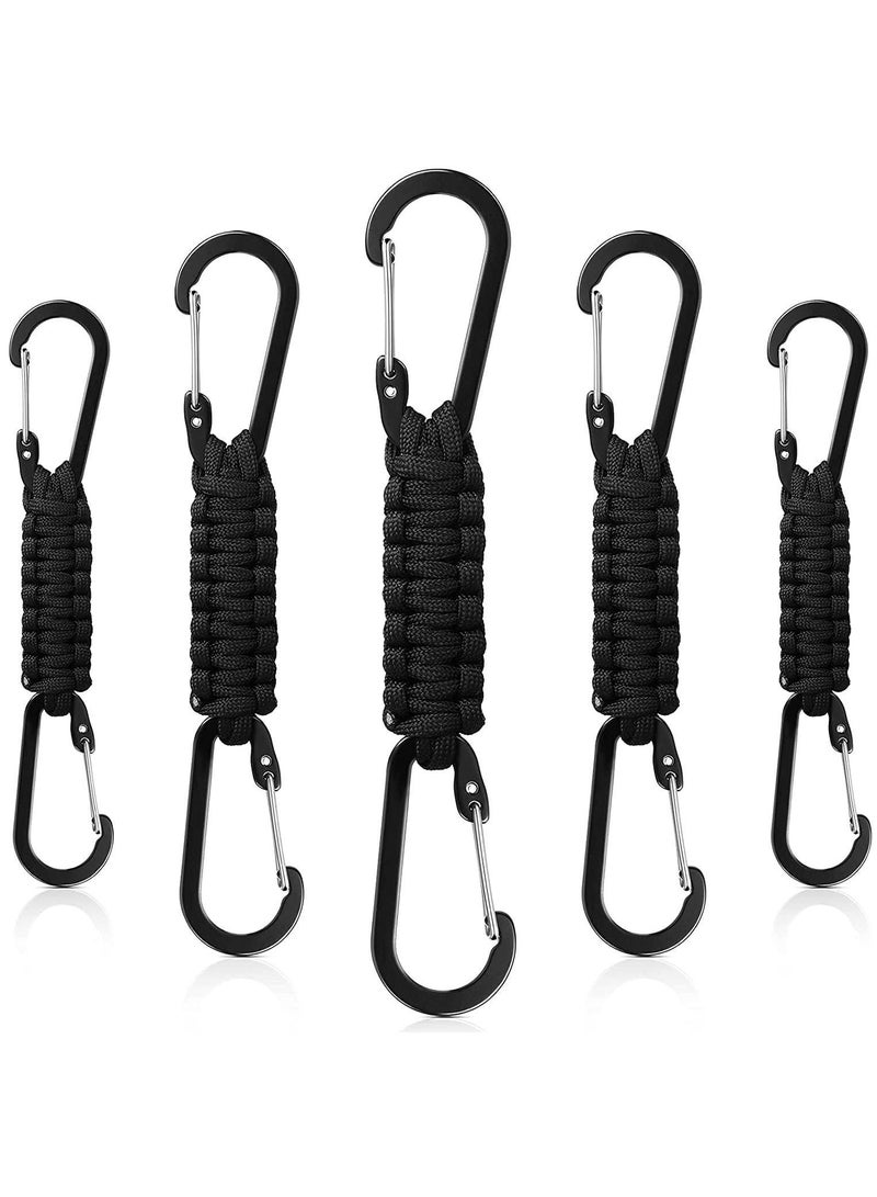 Y&D Keychains Quick Release Braided Lanyard Woven Clips Key Clip for Boys Girls Men Women, Hanger with Chain Hooks Stroller Hook Holder Water Bottle Keys Backpack Tools(5 Pieces) - Image 1