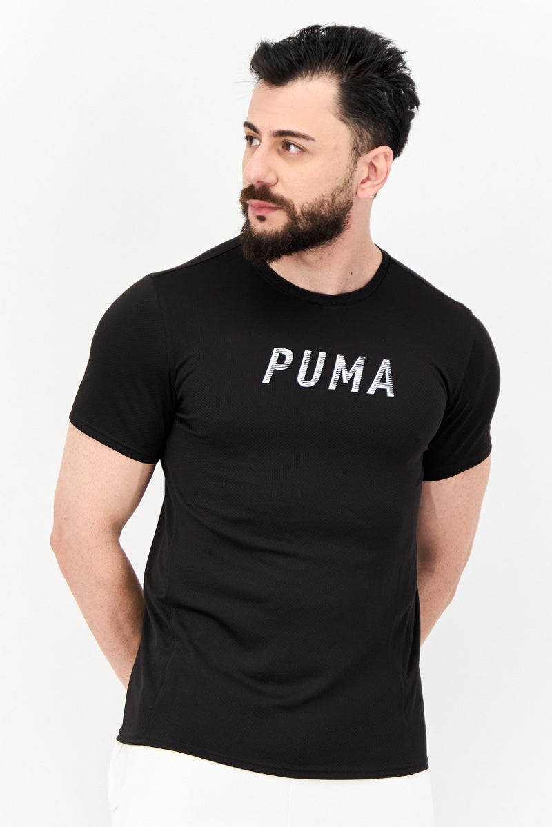 PUMA Men Sportswear Fit Short Sleeves Training T-shirt, Black - Image 1
