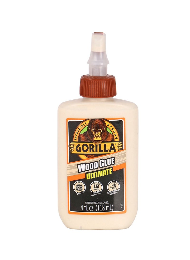 Gorilla Gorilla Ultimate Waterproof Wood Glue, 4 Ounce  - Image 1
