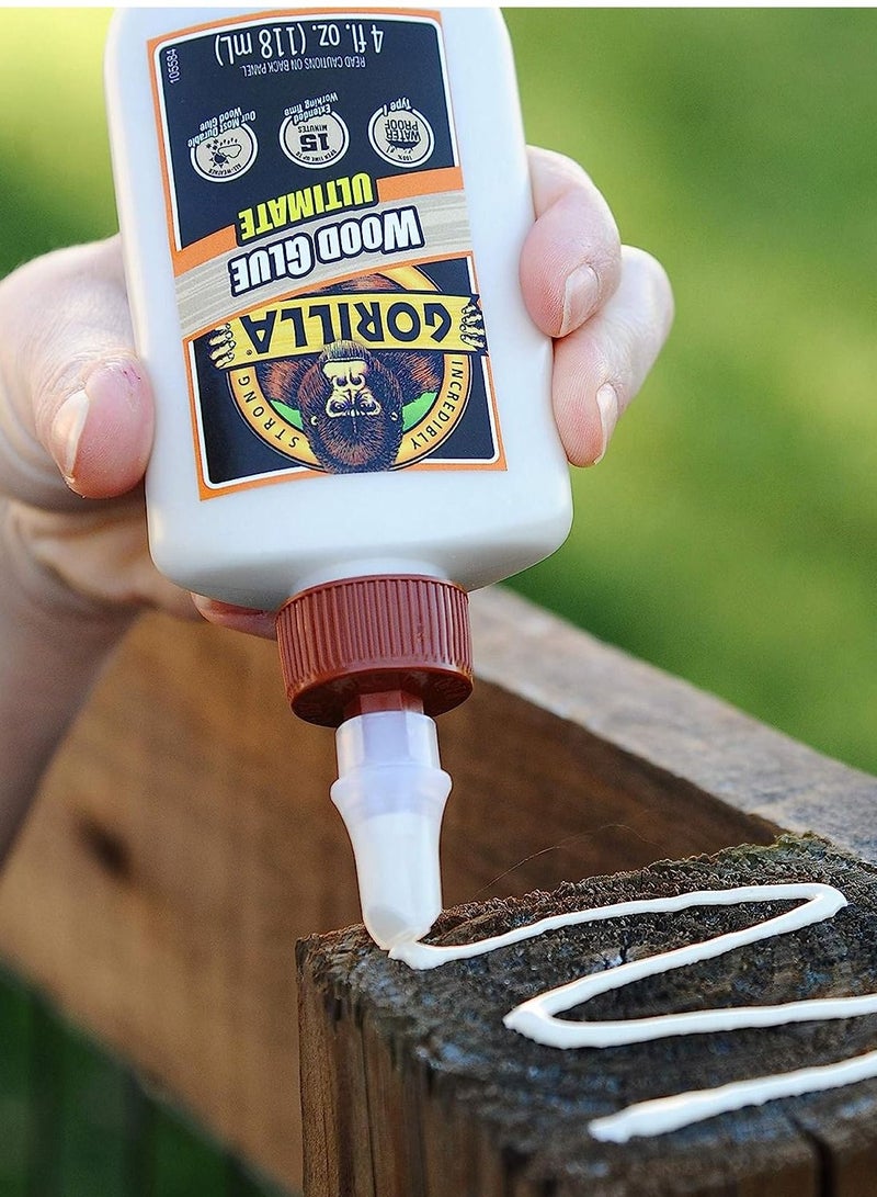 Gorilla Gorilla Ultimate Waterproof Wood Glue, 4 Ounce  - Image 3