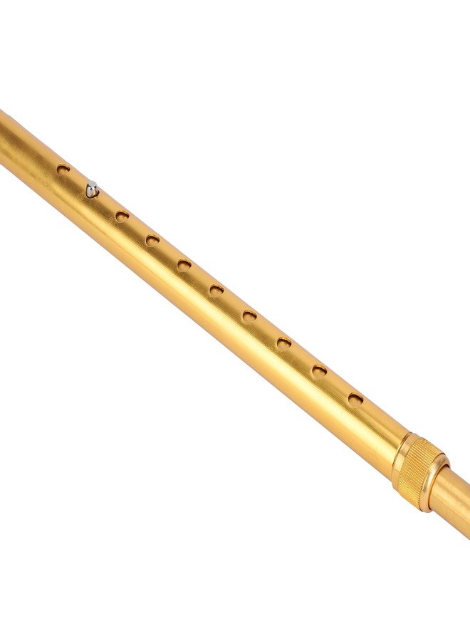 قاعدة دكتور تورسو ذاتية الوقوف (ساق واحدة) | هيكل من الألومنيوم بنسبة 100% | عصا مشي قوية ومتينة | قابلة لتعديل الارتفاع بـ 9 مستويات | مانعة للانزلاق | خفيفة الوزن | للرجال/النساء، المرضى، وكبار السن (ذهبي) - Image 3