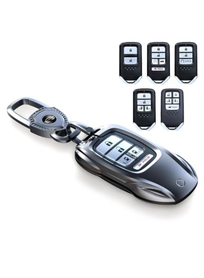 NOSKIN For Honda Key fob Cover with Keychain,Fit 2016-2022 2023 2024 2025 Civic Accord HR-V Pilot CR-V (Black-for Honda-A) - Image 1