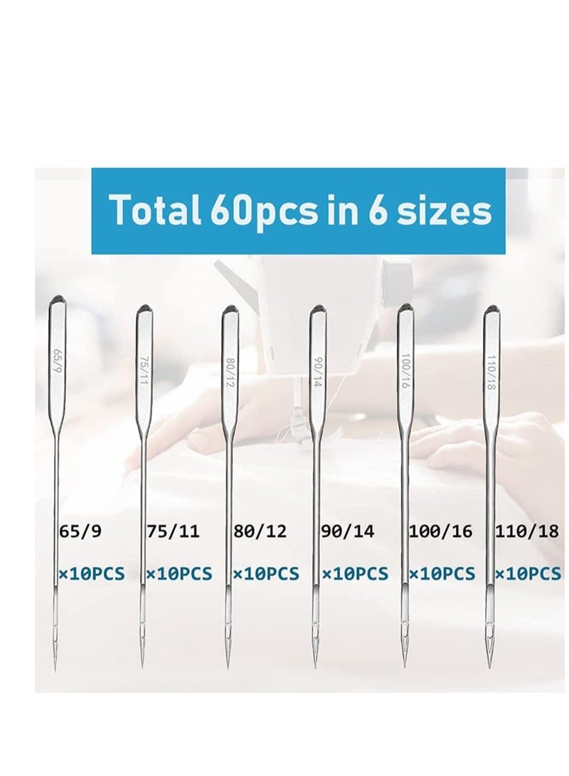 Sewing Machine Needles, 60 Pcs Universal Machine Needles,  Sharp  Heavy Duty Ballpoint Sewing Machine Needles, Sewing Machine Accessories for Denim, Jeans, Leather, Jersey - Image 2