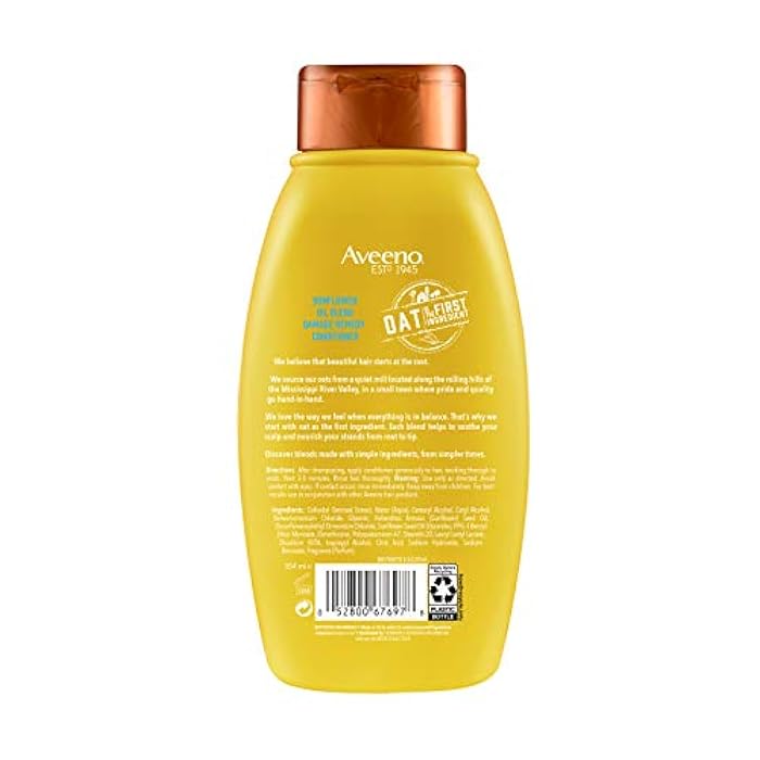 Aveeno Sunflower Oil Blend Conditioner, for Dry Damaged Hair, Dye, Paraben & Sulfate Surfactants Free - Image 2