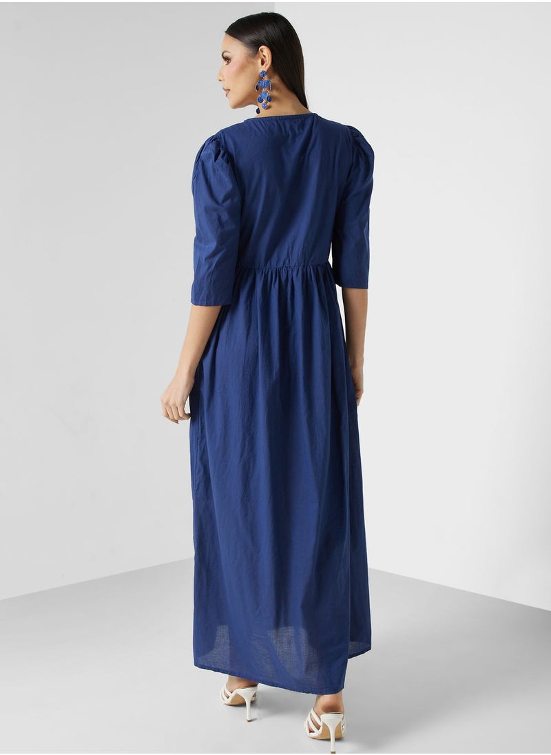 ARABIAN CLOSET - Embroidered Tiered Jalabiya - Image 1