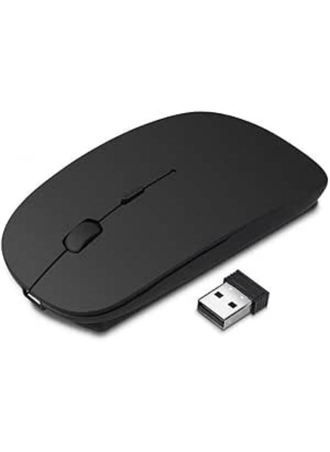 Karrong Wireless Mouse Rechargeable USB Wireless Mouse Quiet Click Wireless Mouse for Laptop PC Computer Black" )