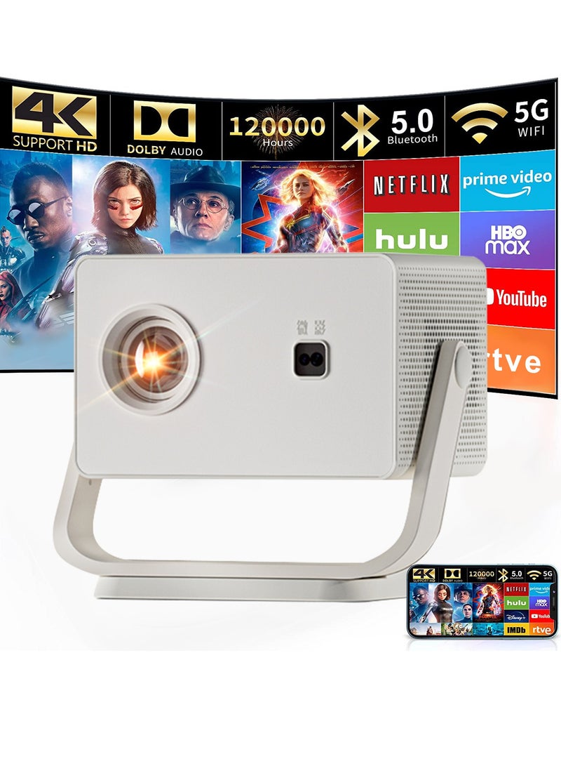 1080P Auto Focus Projector for Home, Office and Bedroom, Wall Projection, Android, YouTube and Netflix Support! - Image 2