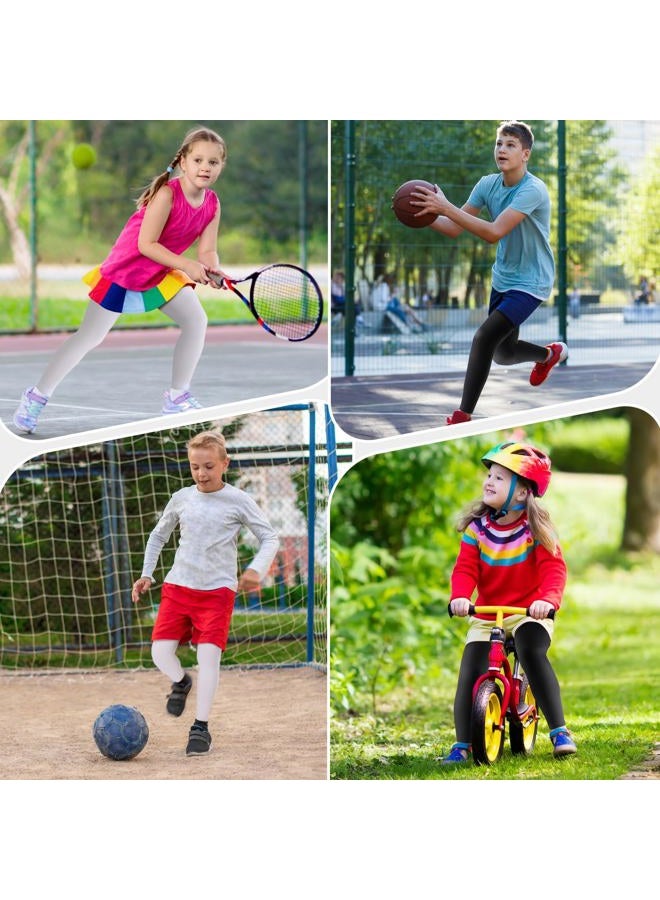 Newbyinn Kid Leg Sleeve 2 Pairs, Long Compression Leg Sleeve for Youth Boy Girl Basketball Soccer Football - Image 5