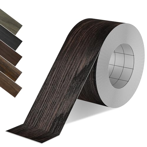 ZYJT Wood Grain Repair Tape, 2.4 inch X 15ft Self Adhesive Black Walnut Grain Repair Patch for Tables, Chairs, Baseboards, Doors, Windows, Floors, Handicraft DIY. - Image 1