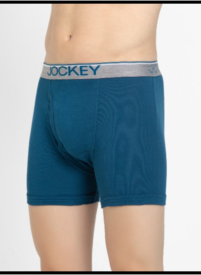 JOCKEY - Jockey 8009 Men's Super Combed Cotton Rib Solid Boxer Brief with Ultrasoft Waistband (Pack of 2) - Image 1