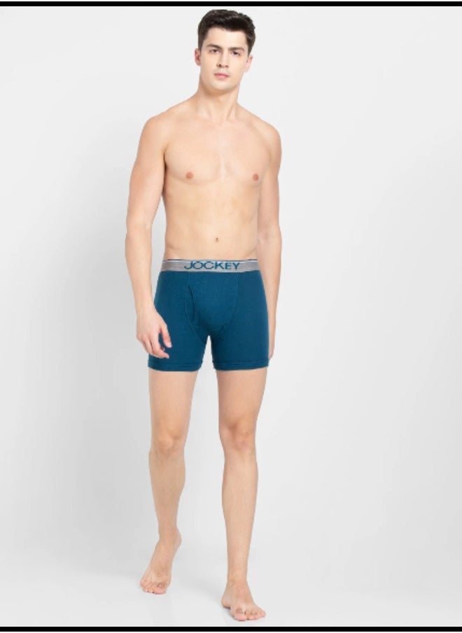JOCKEY - Jockey 8009 Men's Super Combed Cotton Rib Solid Boxer Brief with Ultrasoft Waistband (Pack of 2) - Image 1
