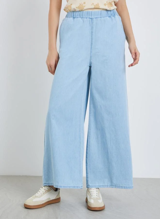 Styli Women High Rise Wide Leg Jeans