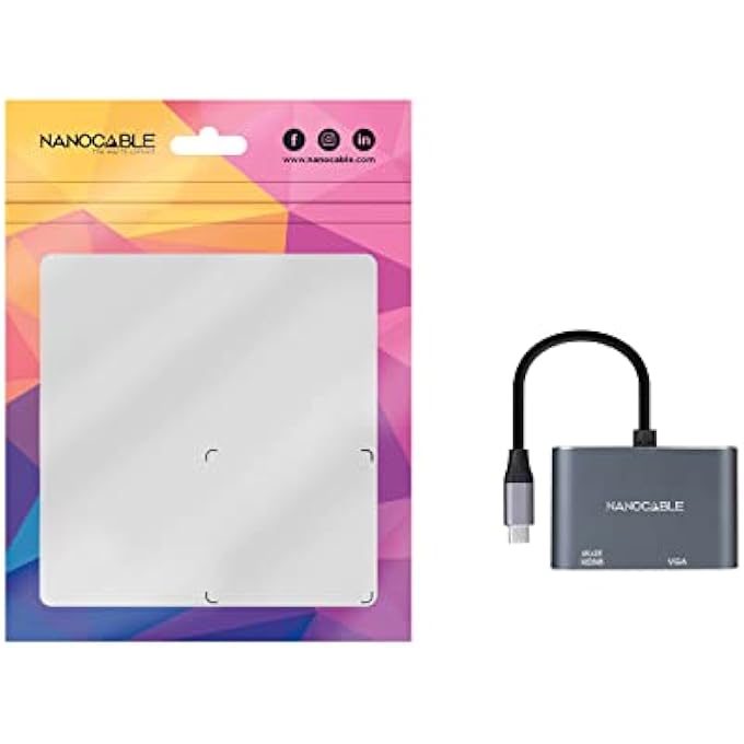 محول USB-C إلى HDMI/VGA 15 سم رمادي - Image 3