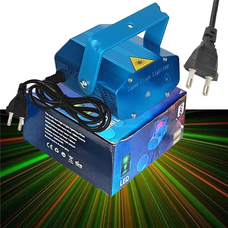 MLD MLD Mini Laser Lights Red Green DJ Laser Light Sound Activated 6 Design RedGreen LXB106Pack of 3  - Image 1