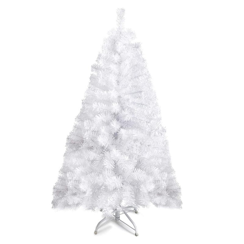 Prextex PREXTEX White Christmas Tree  FullBodied 4 ft Christmas Tree  Artificial 320 Tip Hinged Canadian Fir  Small Xmas Trees with Sturdy Metal Stand for Small Spaces Easy to Assemble and Store 