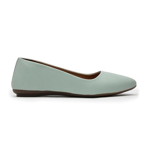 YUKI Comfortable Slip-On Belly Flats Stylish, Lightweight, Casual & Formal Wear Belly for Women Sea Green - Image 3