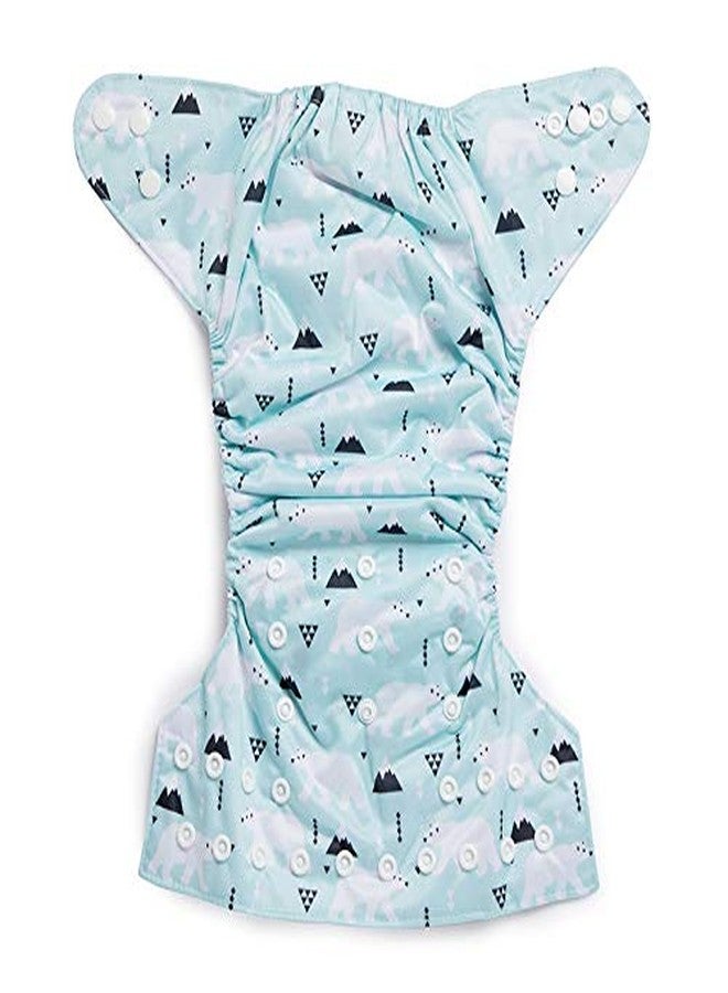 Kicks & Crawl Snowy Bear Reusable and Washable Cloth Diaper - 100% Polyster - Image 5