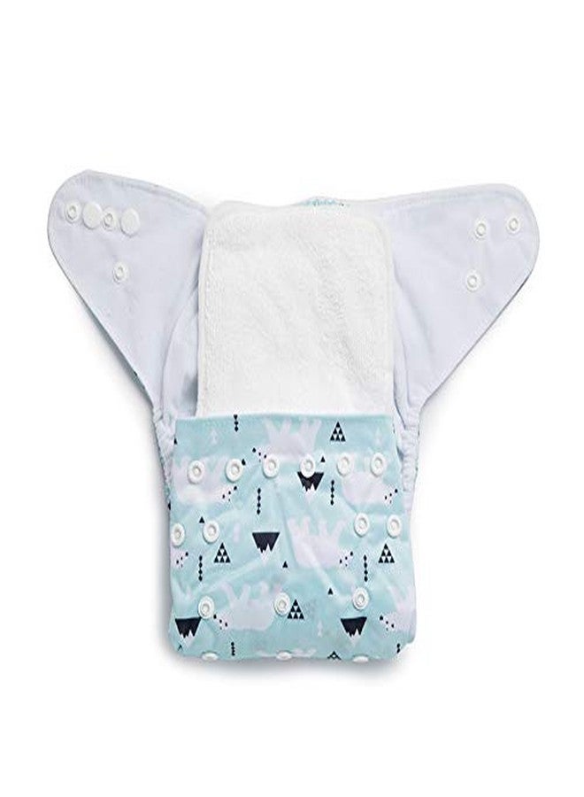 Kicks & Crawl Snowy Bear Reusable and Washable Cloth Diaper - 100% Polyster - Image 4
