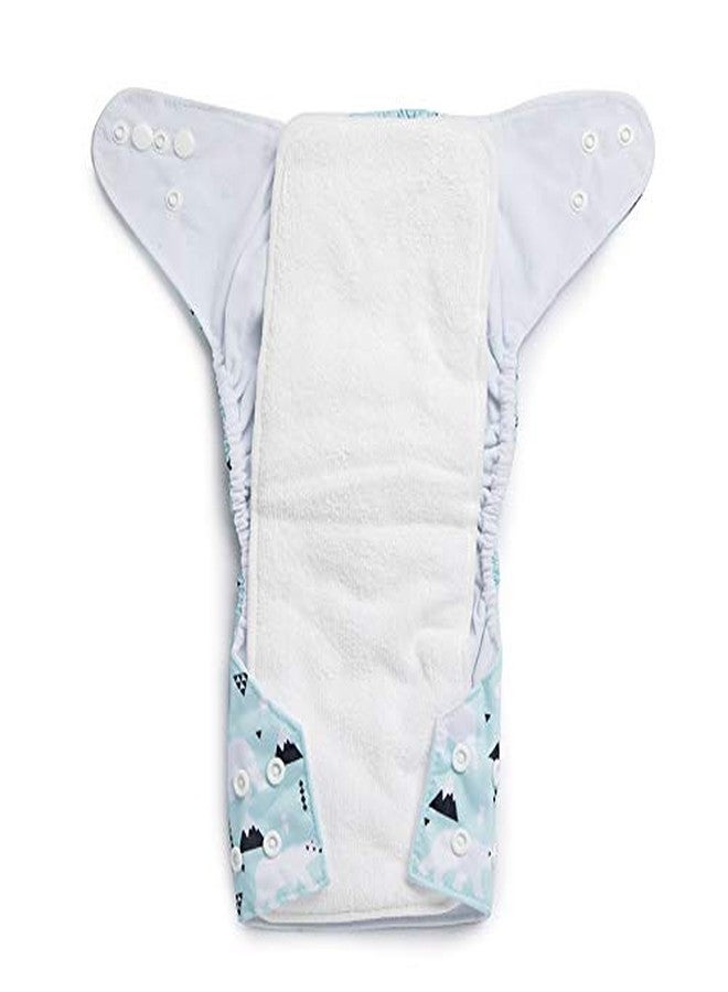 Kicks & Crawl Snowy Bear Reusable and Washable Cloth Diaper - 100% Polyster - Image 3