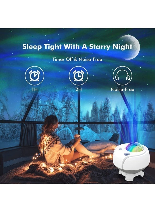 Upgraded  Galaxy Star Projector Night Light with Bluetooth Speaker, 14 Water‑Ripple Light Modes, Remote Control Timer, 3D Realistic Adjustable Moon, Ambient Lamp for Bedroom, Kids Gift, Ramadan Eid Home Decor, Saudi Riyadh Use Ramadan Gift` `Kids Night Lamp` `Premium Home Decor` - Image 4