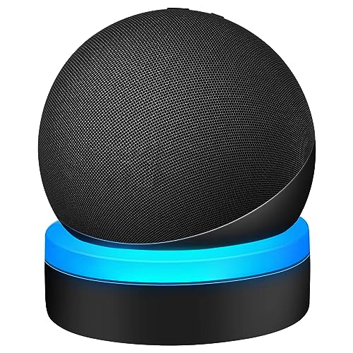 ZUOLACO Table Holder for Echo Dot 4th/5th Generation, Desktop Stand Mount for Echo Dot 4th/5th Gen, Base Bracket with Light Guide, Dot Accessories with Built-in Cable Management, Black - Image 1