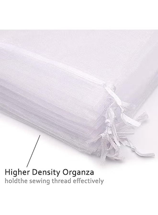 100Pcs 8 x 10CM Sheer Drawstring Organza Jewelry Pouches Wedding Party Favor Gift Bags - Image 1