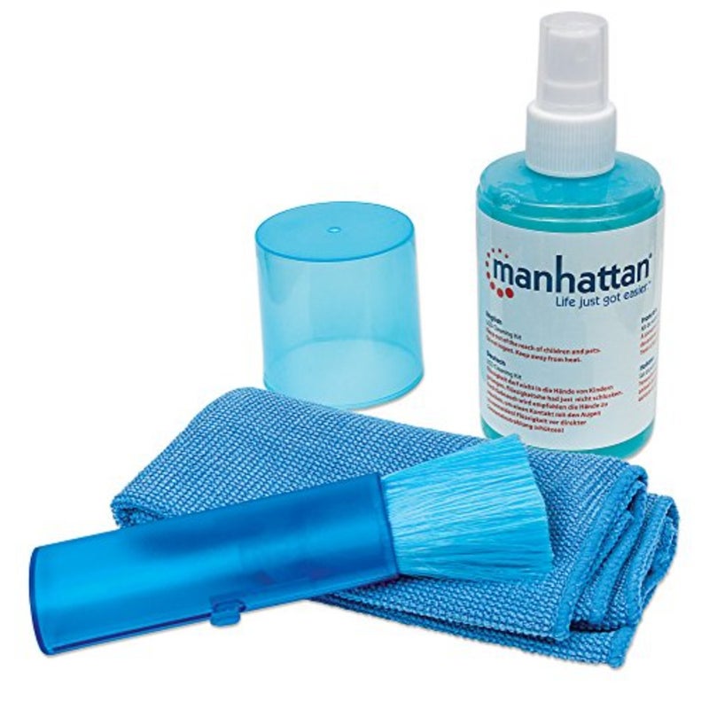 Screen and Keyboard Cleaner Kit 6.75 oz - Non-Alcohol Cleaning Spray with Microfiber Cloth and Keyboard Brush - for TV, Computer, Laptop, Monitor, LED, LCD, Electronic Devices - 421027 - Image 1