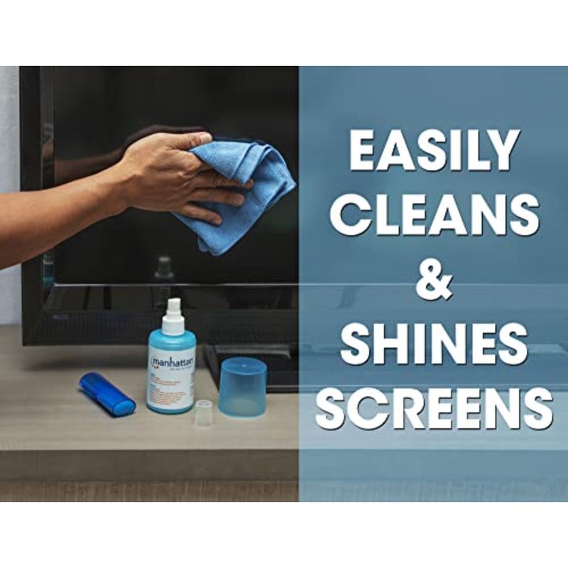 Screen and Keyboard Cleaner Kit 6.75 oz - Non-Alcohol Cleaning Spray with Microfiber Cloth and Keyboard Brush - for TV, Computer, Laptop, Monitor, LED, LCD, Electronic Devices - 421027 - Image 2