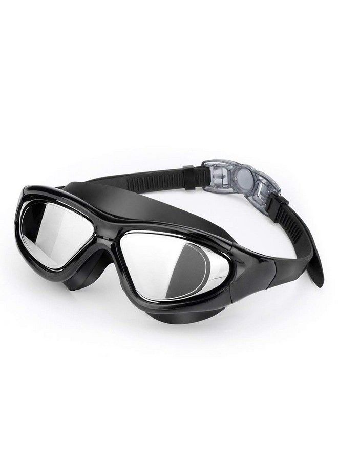Prime Deals Premium Big Frame Competition Swim Goggles With Free Protective Case Pro Clear Lens & Wide Vision Swimming Goggles With Uv And Anti Fog Protection For Adult Men Women Black. - Image 1