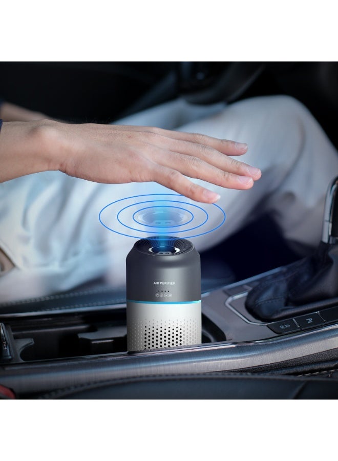 نانوم جهاز تنقية هواء السيارة الصامت قابل لإعادة الشحن محمول مع فلتر HEPA للسيارة والمنزل والمكتب - Image 1