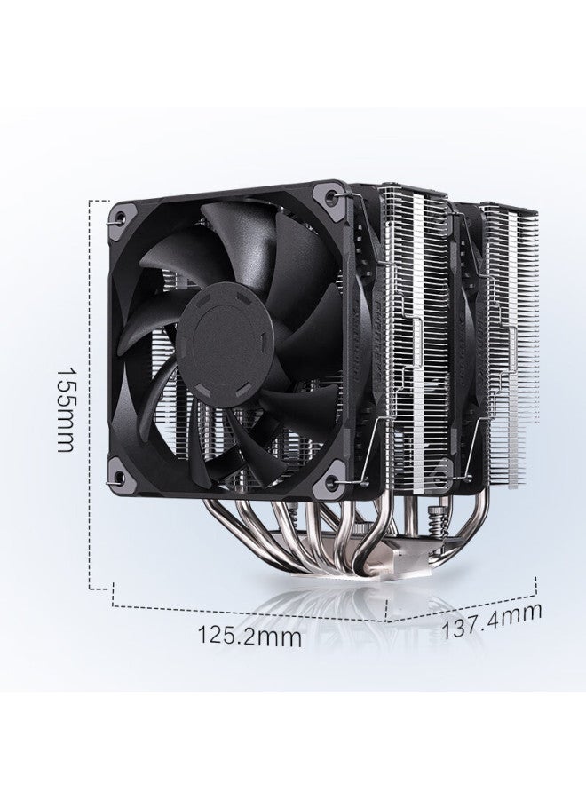 Phanteks Polar T6 V2 Black Edition Anti-gravity 6 Heat Pipe Dual Tower Air Cooler Cpu Cooler Black - Image 2