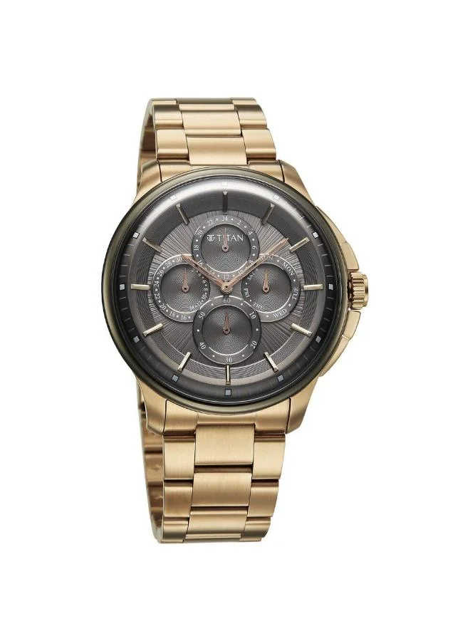 تيتان Men's Stainless Steel Analog Watch 90217KM02 - 42 mm