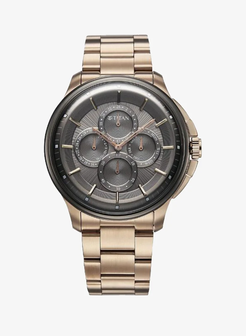TITAN Men's Stainless Steel Analog Watch 90217KM02 - 42 mm
