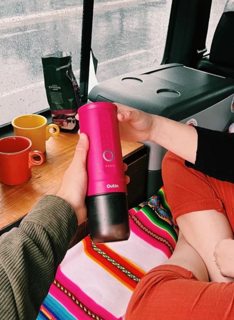 أووةن Outin Nano Portable Espresso Machine Crimson Red - Image 5