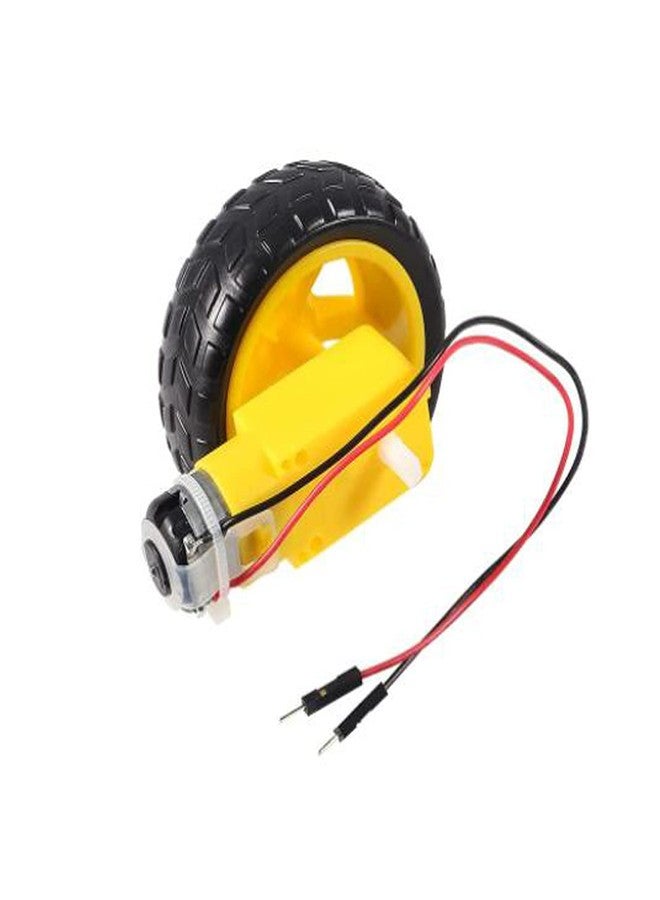 AEDIKO 4 Sets TT Motor DC 3-6V Gearbox Motor Dual Shaft 200RPM Ratio 1:48 Motor with Tire Wheel Kit for Arduino DIY Smart Car Robot - Image 2