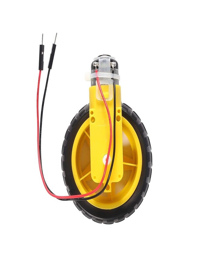 AEDIKO 4 Sets TT Motor DC 3-6V Gearbox Motor Dual Shaft 200RPM Ratio 1:48 Motor with Tire Wheel Kit for Arduino DIY Smart Car Robot - Image 3
